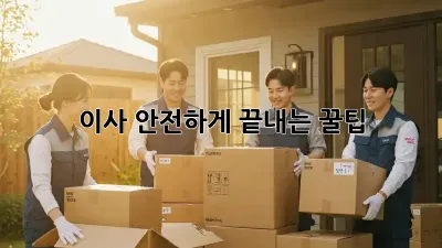 이사, 안전하게 끝내는 꿀팁!