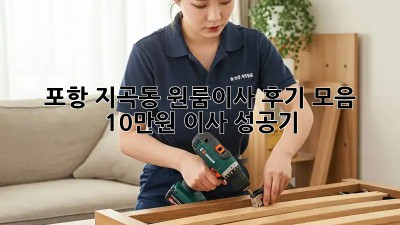 포항 지곡동 원룸이사 후기 모음: 10만원 이사 성공기! ✨